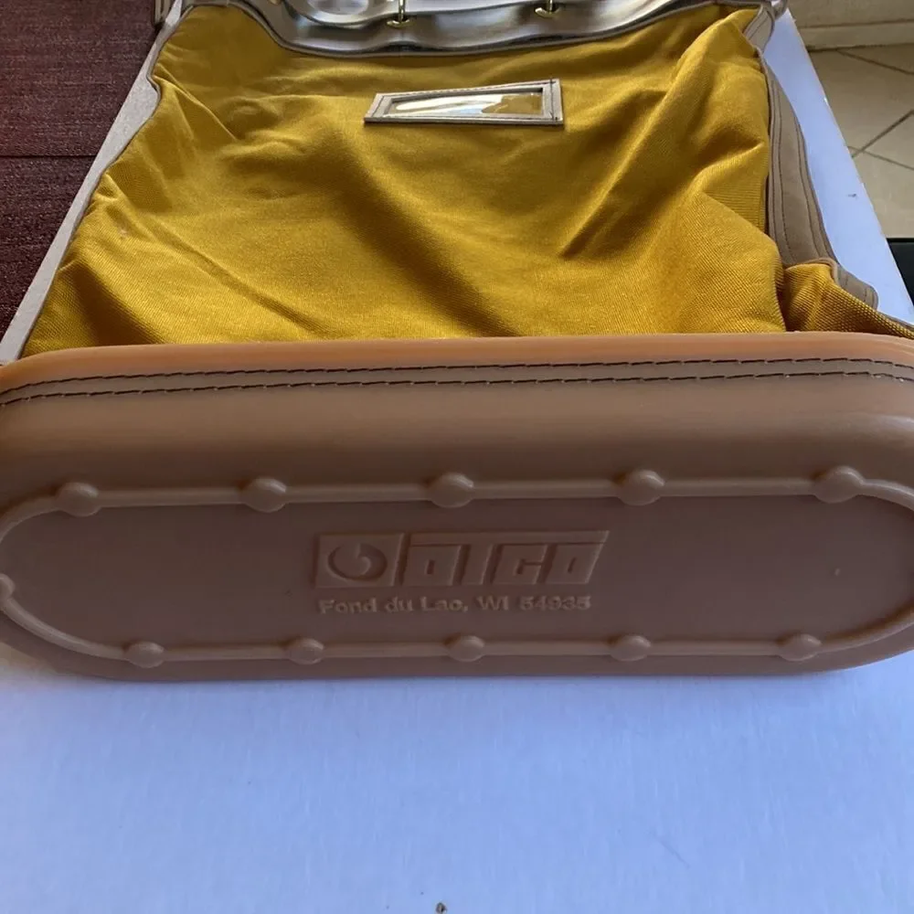 OTCO Leather/ Canvas Money/Mail Transport Bag with Built In Lock